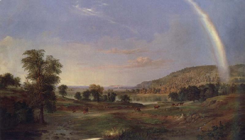 Robert S.Duncanson Landscape with Rainbow Germany oil painting art